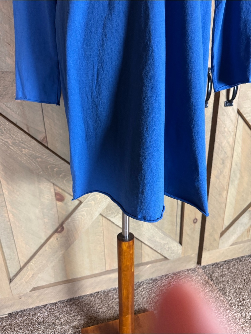 Frank & Eileen Nicole royal blue Henley popover dress Size Large 100% cotton - Picture 6 of 12